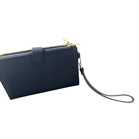 Michael Kors NWT Black Saffiano Leather Wristlet Wallet With Card Slots & ID Win - Picture 2 of 4